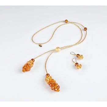 Šperky Murano Millefiori - Set BLISS - zlatá