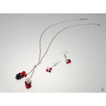 Šperky Murano Millefiori - BRIZO set- červený