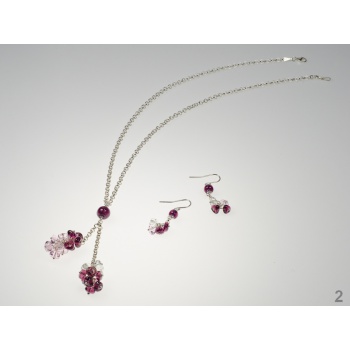 Šperky Murano Millefiori - BRIZO set- fialový