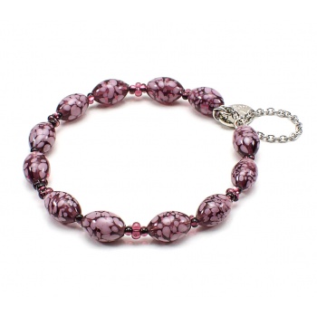 Šperky Murano Millefiori - Náramok DANY - fialový