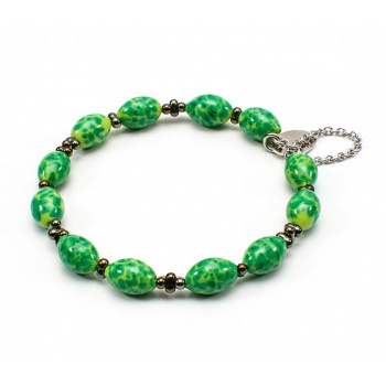 Šperky Murano Millefiori - Náramok DANY - zelený