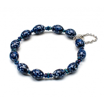 Šperky Murano Millefiori - Náramok DANY - modrý