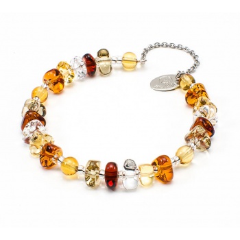Šperky Murano Millefiori - Náramok ELZA - zlatý