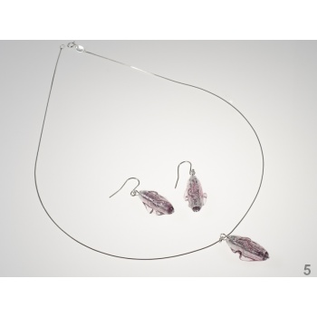 Šperky Murano Millefiori - GAIA SET - fialová