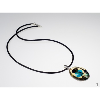 Šperky Murano Millefiori - GIA náhrdelník - modrá