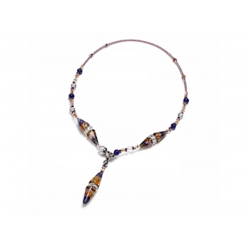 Šperky MURANO Antica Murinna  - Náhrdelník GRETA - fialový