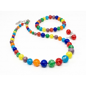 Šperky Murano Millefiori - Set HELENE - farebný