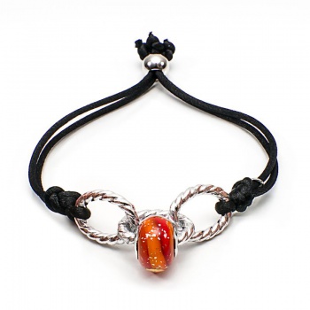 Šperky Murano Millefiori - Náramok HELOISE - červený