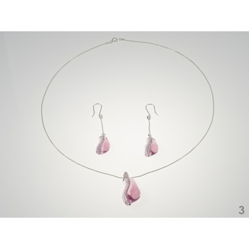 Šperky Murano Millefiori - IOANA SET - fialová