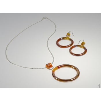 Šperky Murano Millefiori - Set IRIADA - zlatá