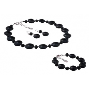 Šperky Murano Millefiori - Set IRINA - čierny