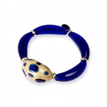 Šperky Murano Millefiori - LATOYA náramok - modrý