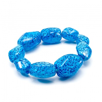 Šperky Murano Millefiori - Náramok MAE - tyrkysový