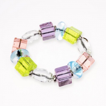 Šperky Murano Millefiori - MARILU náramok - farebný