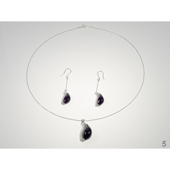 Šperky Murano Millefiori - Set IOANA - čierny