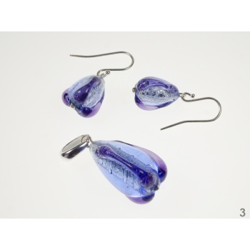 Šperky Murano Millefiori - SEPHORA set - modrý
