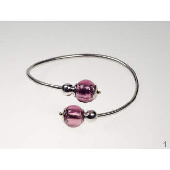 Šperky Murano Millefiori - VENERE náramok - fialová