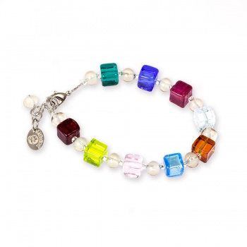 Šperky Murano Millefiori - Náramok VERA - farebný