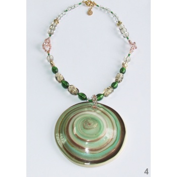 Šperky Murano Millefiori - Náhrdelník ZORA - zelený