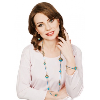 Šperky Murano Millefiori - Set ALEGRIA - čierny