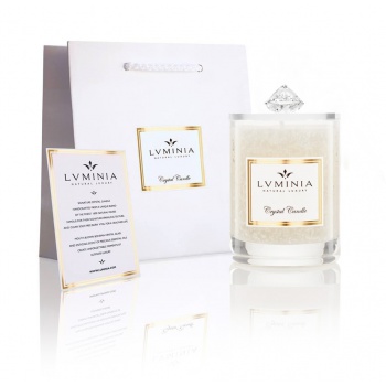 Luminia sviečky - Sviečka Bergamot & Sencha 90g - krištáľové viečko