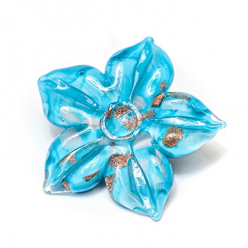 Šperky Murano Millefiori - Brošňa ASHLEY - modrá