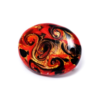 Šperky Murano Millefiori - Brošňa ARIADNE - červená