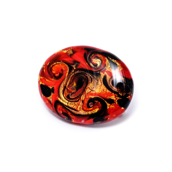 Šperky Murano Millefiori - Brošňa ARIADNE - červená