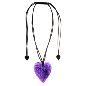 Šperky ZSISKA - Náhrdelník HEART - fialovo-čierny