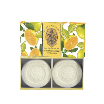 Mydlá Fiorentino - Darčeková sada prírodných mydiel s vôňou citrusových plodov - 2 x 115g