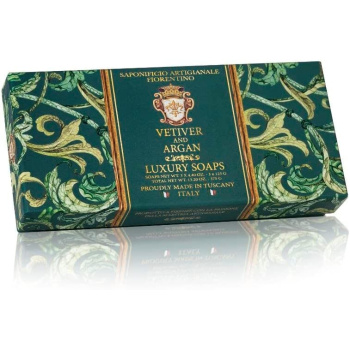 Mydlá Fiorentino - Darčeková sada prírodných mydiel s vôňou vetiver a argán - 3x125g