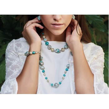 Šperky Antica Murinna  - Náhrdelník Smeralda G - modrý