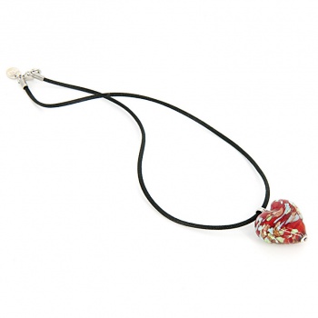 Šperky Murano Millefiori - Náhrdelník LETICIA - červená