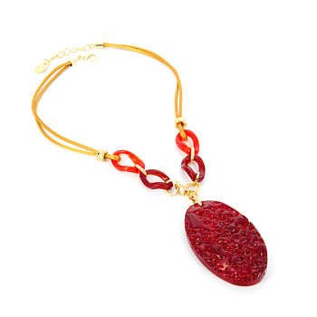 Šperky Murano Millefiori - Náhrdelník LORA - červený