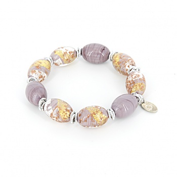 Šperky Murano Millefiori - Náramok MILENA - fialový