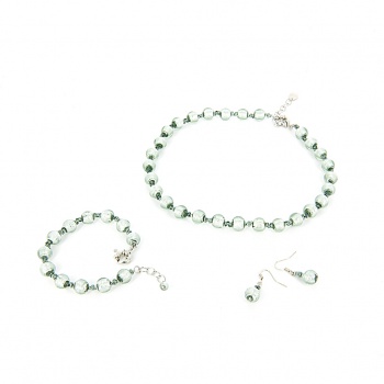 Šperky Murano Millefiori - Set EVA - šedý