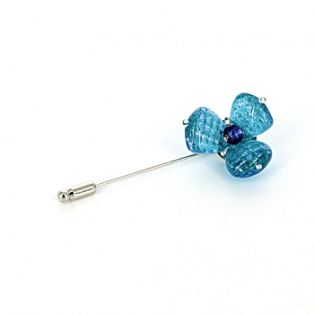 Šperky Murano Millefiori - Brošňa LIV - tyrkysová