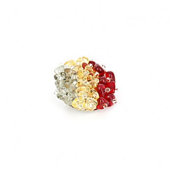 Šperky Murano Millefiori - Brošňa EUPHORIA - červená