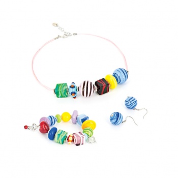 Šperky Murano Millefiori - Náhrdelník ZULU