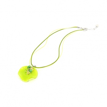 Šperky Murano Millefiori - Náhrdelník ZOLA - svetlo - zelený