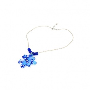 Šperky Murano Millefiori - Náhrdelník RIANA - modrý