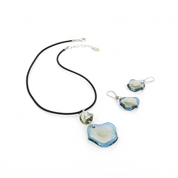 Šperky Murano Millefiori - Set RONY - šedý