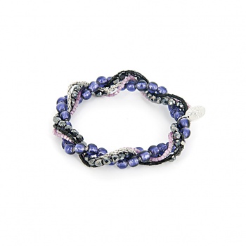 Šperky Murano Millefiori - Náramok BIA - fialový