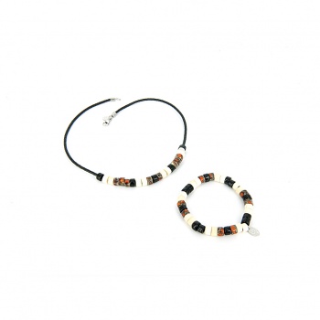 Šperky Murano Millefiori - Náramok CARLOS - oranžový