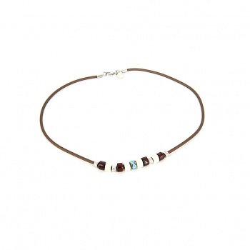 Šperky Murano Millefiori - Náhrdelník DEMIS - hnedý