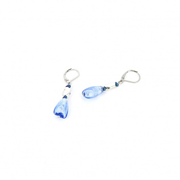 Šperky Murano Millefiori - Náušnice ADA - modré