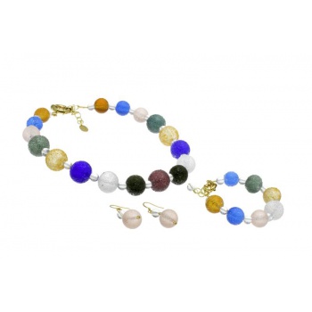 Šperky Murano Millefiori - Set Dulcineea - farebný 