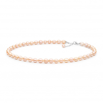  Šperky z perál a kameňov - Náhrdelník perlový ružový - 7,5-8 mm