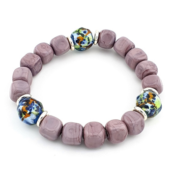 Šperky Murano Millefiori - Náramok BETTY - fialový