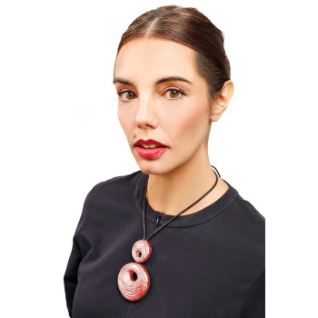 Šperky ZSISKA - Náhrdelník AMALIA - oranžovo-červený